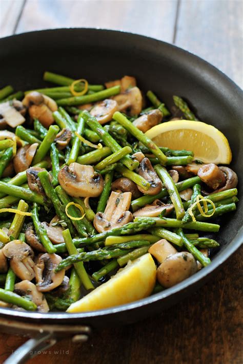 asparagus-and-mushrooms-in-lemon-thyme-butter image