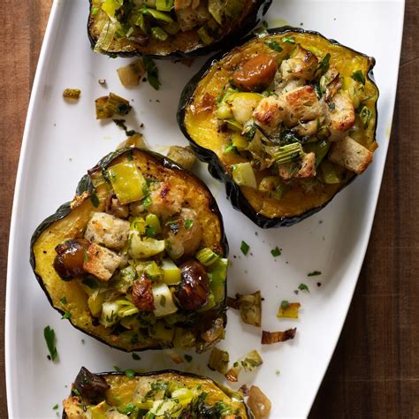 baked-acorn-squash-with-chestnuts-apples-and-leeks image