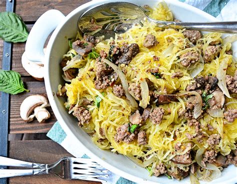 spaghetti-squash-with-grass-fed-beef-and-mushrooms image
