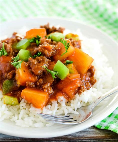 easy-sweet-and-sour-ground-beef-recipe-creations image