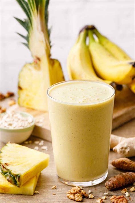 tried-and-true-pineapple-banana-breakfast-smoothie image