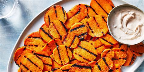 grilled-sweet-potato-slices-recipe-eatingwell image