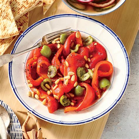 roasted-red-bell-pepper-salad-recipe-myrecipes image