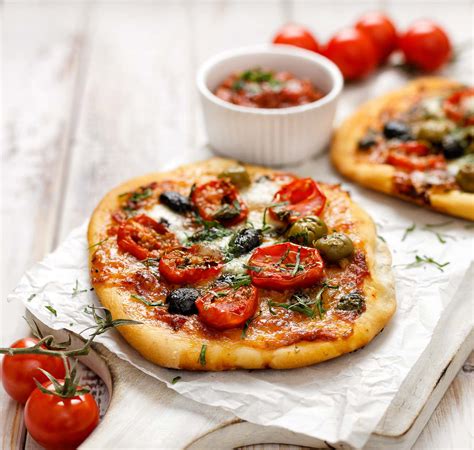 easy-tomato-and-cheese-mini-pizza-recipe-archanas image