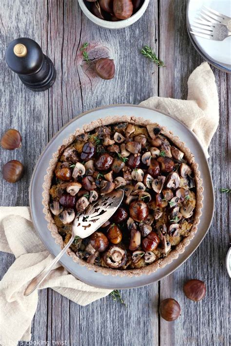 chestnut-leek-and-mushroom-tart-dels-cooking-twist image