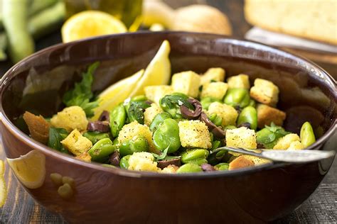 fresh-fava-bean-salad-and-a-fava-spread-vegan image