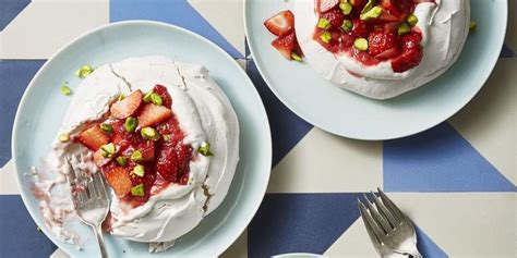 meringues-with-strawberry-rhubarb-compote-good image