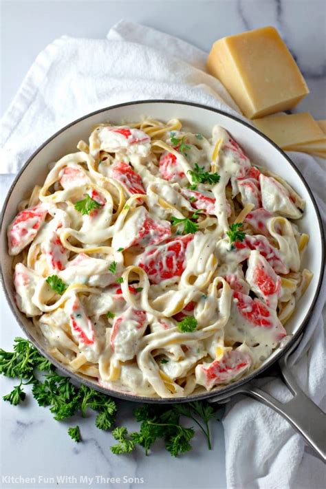 crab-fettuccine-alfredo-kitchen-fun-with-my-3-sons image