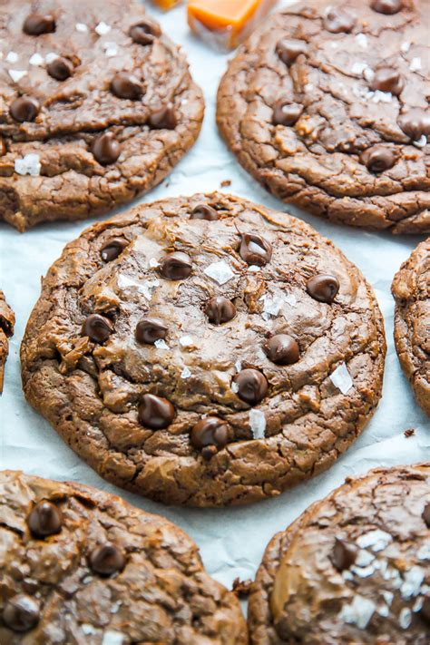 soft-batch-salted-caramel-chocolate-fudge-cookies image
