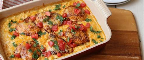 smothered-chicken-queso-casserole-keeprecipes image