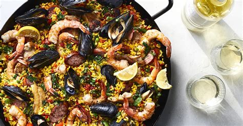 traditional-spanish-paella-recipe-myrecipes image