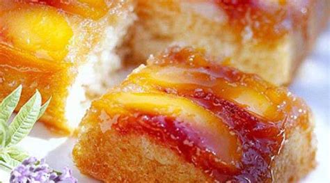 homemade-peach-upside-down-cake-recipe-flavorite image