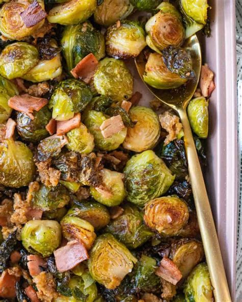 vegan-brussels-sprouts-recipe-oven-roasted-the image
