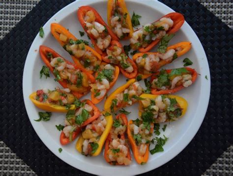 sweet-peppers-stuffed-with-shrimp-salsa-tasting image