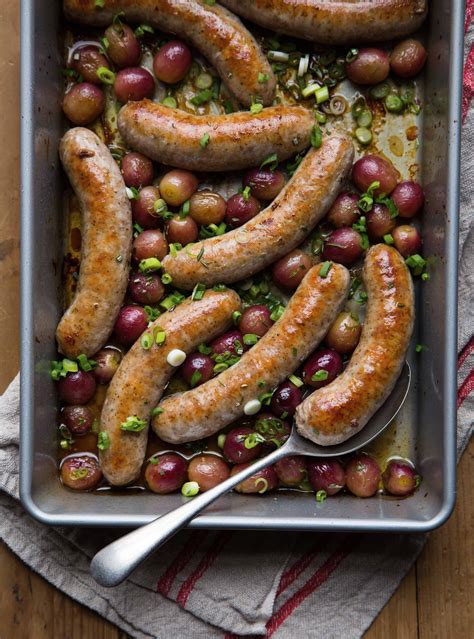 sausages-with-roasted-grapes-ricardo image