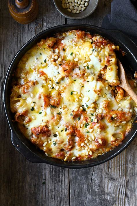 cheesy-eggplant-beef-bolognese-pasta-bake-serving image