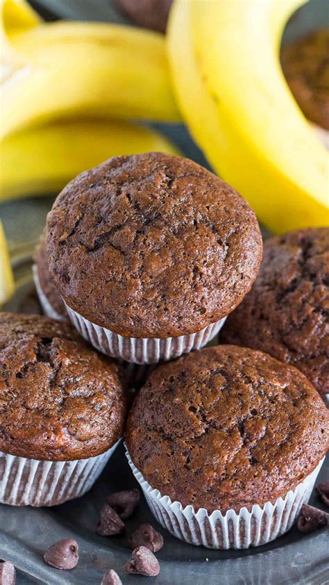 best-chocolate-banana-muffins-video-sweet-and image