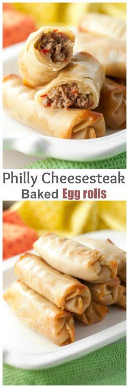 philly-cheesesteak-baked-egg-rolls-wishes-and-dishes image