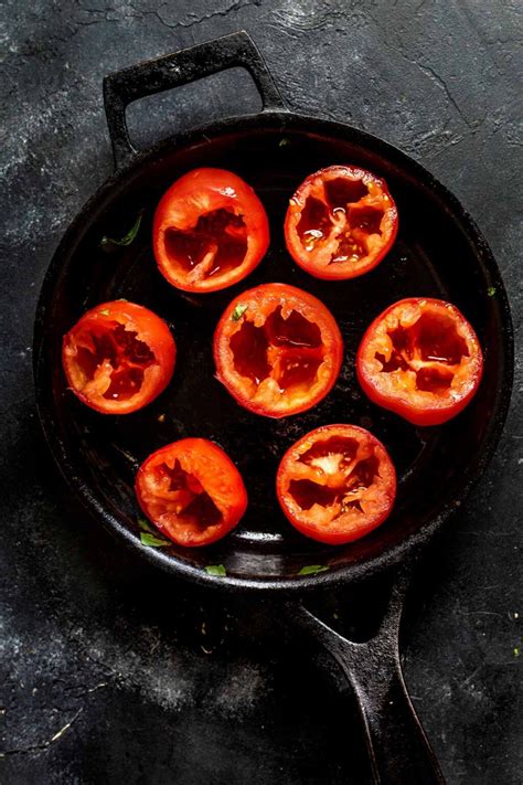 three-cheese-baked-tomatoes-recipe-cast-iron-keto image