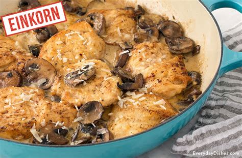 einkorn-mushroom-asiago-chicken-recipe-over-rice image