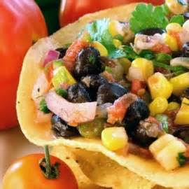 healthy-black-bean-salsa-mexican-appetizer image