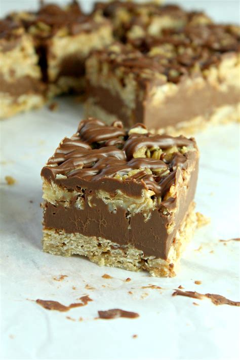 easy-no-bake-chocolate-oatmeal-bars image