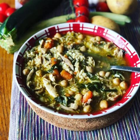 lemon-chicken-with-spinach-and-wild-rice-soup image