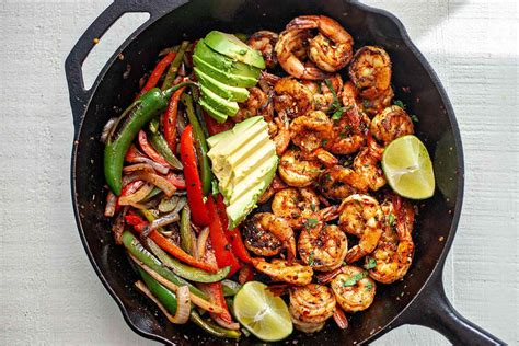 skillet-shrimp-fajitas-recipe-simply image