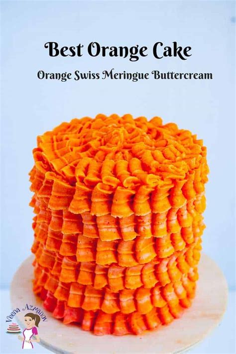 orange-cake-with-swiss-meringue-buttercream-veena image
