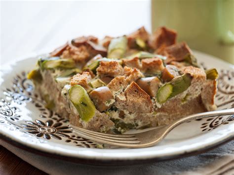 brunch-bread-pudding-with-asparagus-and-sausage image