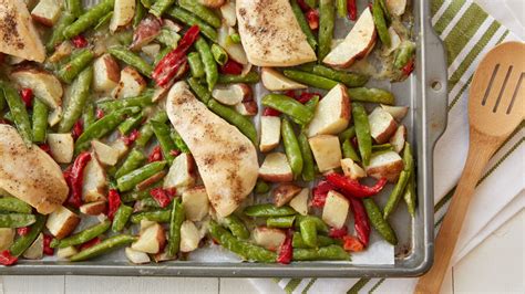 chicken-and-vegetables-sheet-pan-meal image