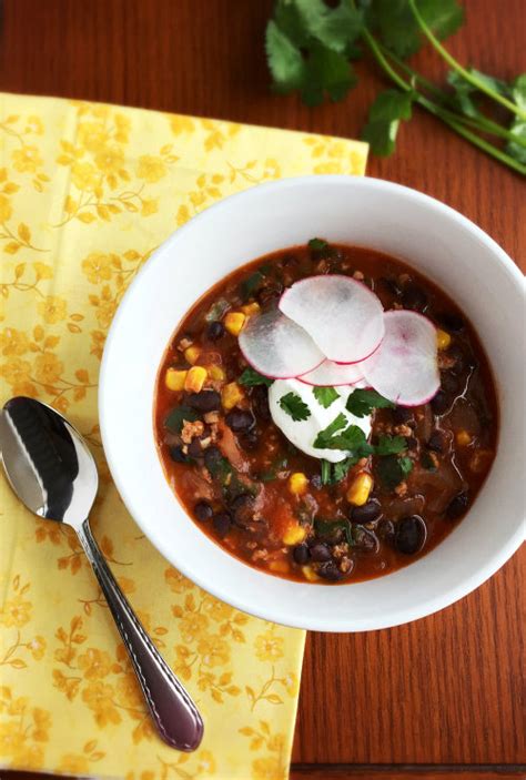 chicken-and-black-bean-chili-healthier-dishes image