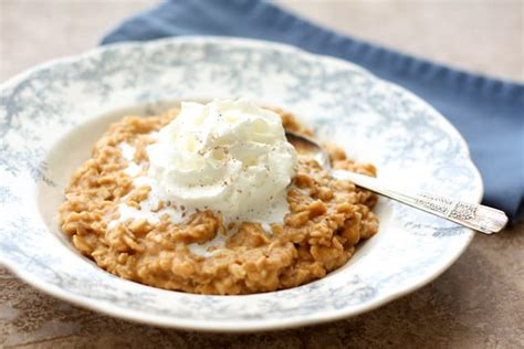 pumpkin-pie-oatmeal-with-vanilla-whipped-cream image