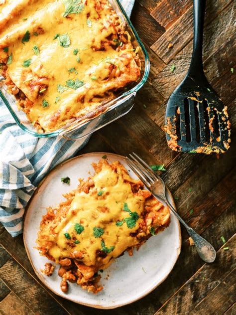 bean-rice-and-cheese-enchilada-with-homemade-sauce image