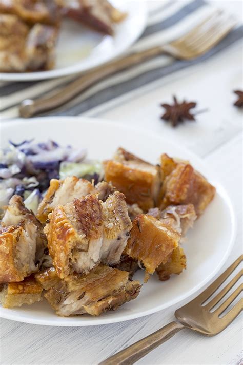 keto-roasted-pork-belly-bites-with-braised-cabbage image