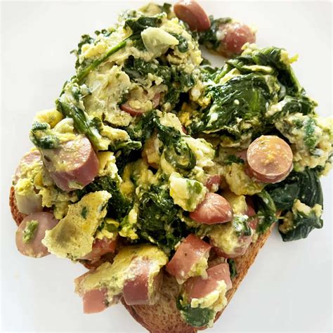 sausage-spinach-egg-and-cheese-scramble image