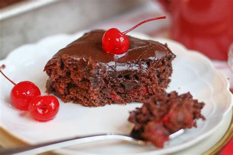 easy-chocolate-cherry-sheet-cake-recipe-sidechef image