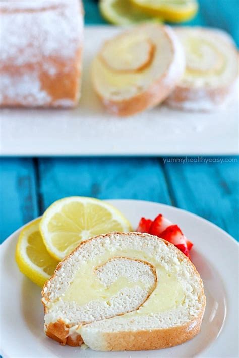 creamy-lemon-angel-cake-roll-yummy-healthy-easy image