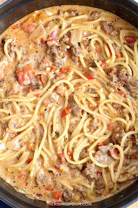creamy-one-pot-spaghetti-with-italian-sausage image