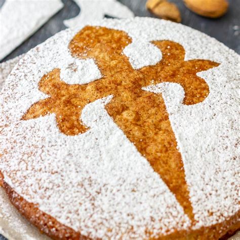 spanish-almond-cake-recipe-tarta-de-santiago-happy image