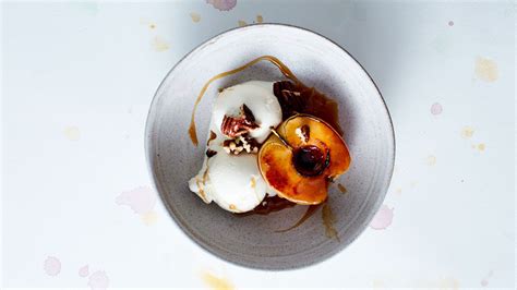 braised-and-brled-apples-with-ice-cream-recipe-bon-apptit image