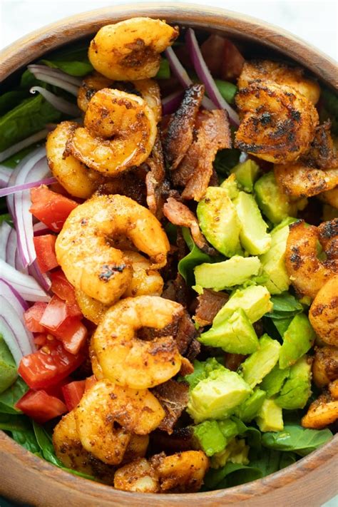 shrimp-and-bacon-spinach-salad image
