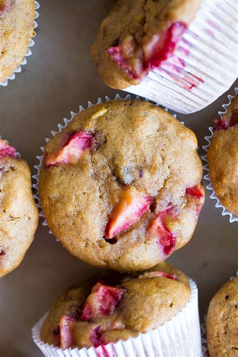 strawberry-banana-breakfast-muffins-gluten-free image