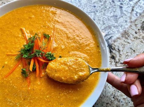 vegan-carrot-soup-kathys-vegan-kitchen image