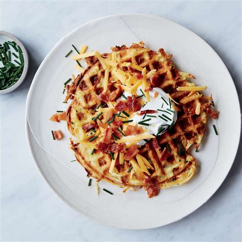 loaded-potato-waffles-recipe-justin-chapple-food image