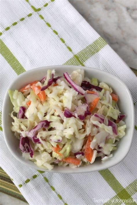 healthy-no-mayo-coleslaw-two-healthy-kitchens image