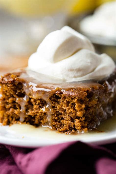 warm-gingerbread-cake-with-lemon-sauce-oh-sweet image
