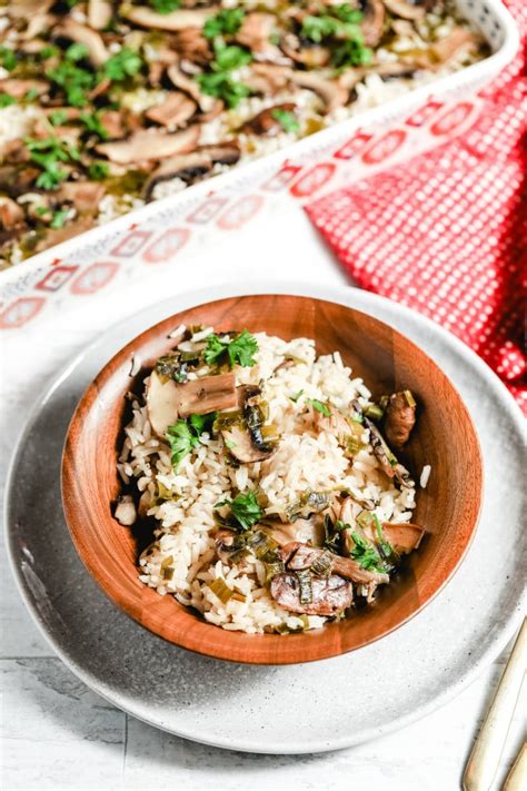 baked-mushroom-rice-recipe-recipe-girl image