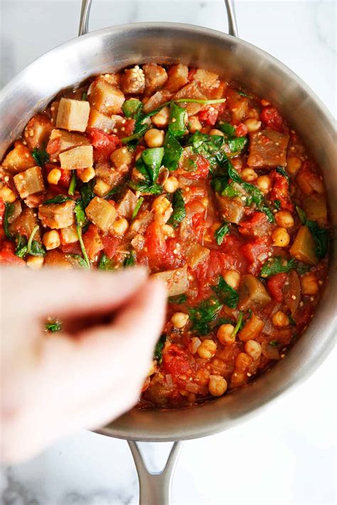tomato-eggplant-and-chickpea-stew-lexis-clean-kitchen image