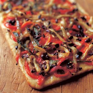 flatbread-with-eggplant-peppers-and-olives-food-channel image